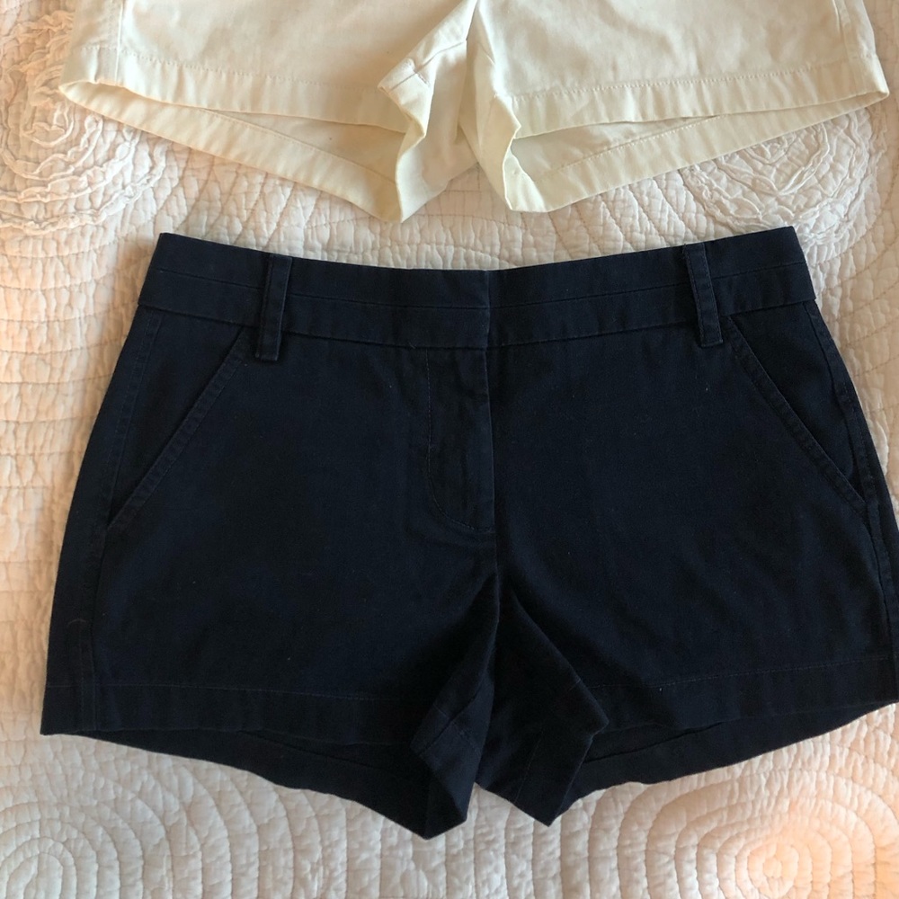 Navy J. Crew chino shorts